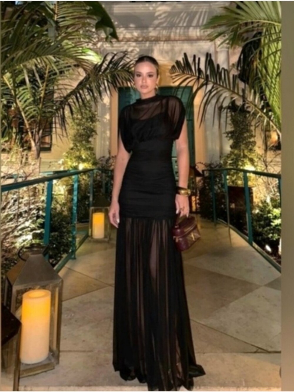 Zara Draped Midi Dress Black